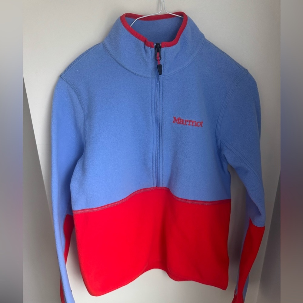 Marmot Women’s Color Block Blue/Red 1/4 Zip Size XS